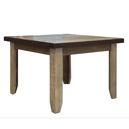 Rustic Solid Wood Square 42" Dining Table